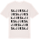 Vintage White t-shirt med Skjur ordlek t-shirt