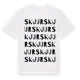 White t-shirt med Skjur ordlek t-shirt
