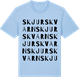 Blue Soul t-shirt med Skjurskvarn ordlek t-shirt