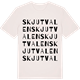 Vintage White t-shirt med Skjutvalen ordlek t-shirt
