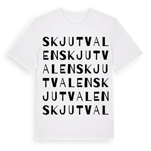 Skjutvalen ordlek t-shirt – ekologisk bomull t-shirt från Pinshirt