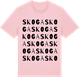 Pink Cotton t-shirt med Skoga ordlek t-shirt