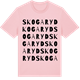 Pink Cotton t-shirt med Skogaryd ordlek t-shirt