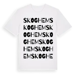 Skoghem ordlek t-shirt – ekologisk bomull t-shirt från Pinshirt