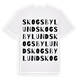 White t-shirt med Skogsbylund ordlek t-shirt
