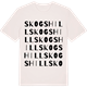 Vintage White t-shirt med Skogshill ordlek t-shirt