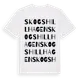 White t-shirt med Skogshill Hagen ordlek t-shirt