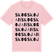 Pink Cotton t-shirt med Skogskojan ordlek t-shirt