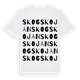 White t-shirt med Skogskojan ordlek t-shirt