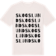 Vintage White t-shirt med Skogslund ordlek t-shirt