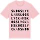 Pink Cotton t-shirt med Skogslyckan ordlek t-shirt