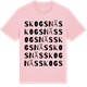 Pink Cotton t-shirt med Skogsnäs ordlek t-shirt