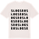 Vintage White t-shirt med Skogsro ordlek t-shirt
