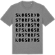 Mid Heather Gray t-shirt med Skogsrydstorp ordlek t-shirt