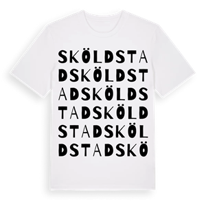 Sköldstad ordlek t-shirt – ekologisk bomull t-shirt från Pinshirt
