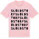 Pink Cotton t-shirt med Sköldstorp ordlek t-shirt
