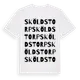 White t-shirt med Sköldstorp ordlek t-shirt