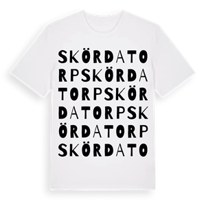 Skördatorp ordlek t-shirt – ekologisk bomull t-shirt från Pinshirt