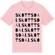 Pink Cotton t-shirt med Skottsdal ordlek t-shirt