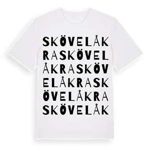 Skövelåkra ordlek t-shirt – ekologisk bomull t-shirt från Pinshirt