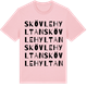 Pink Cotton t-shirt med Skövlehyltan ordlek t-shirt