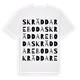 White t-shirt med Skräddareboda ordlek t-shirt