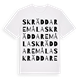 Skräddaremåla ordlek t-shirt