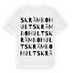 White t-shirt med Skrämbohult ordlek t-shirt