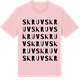 Pink Cotton t-shirt med Skruv ordlek t-shirt