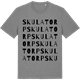 Mid Heather Gray t-shirt med Skulatorp ordlek t-shirt
