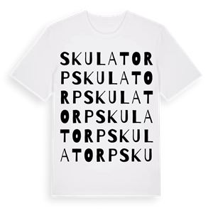 Skulatorp ordlek t-shirt – ekologisk bomull t-shirt från Pinshirt