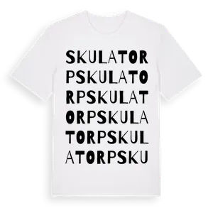 Skulatorp ordlek t-shirt – ekologisk bomull t-shirt från Pinshirt