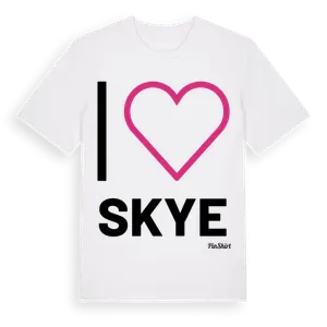 Jag älskar Skye t-shirt stort tryck – ekologisk bomull t-shirt från Pinshirt