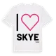 White t-shirt med Jag älskar Skye t-shirt stort tryck
