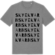 Mid Heather Gray t-shirt med Skyekvarn ordlek t-shirt