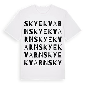Skyekvarn ordlek t-shirt – ekologisk bomull t-shirt från Pinshirt