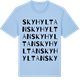 Blue Soul t-shirt med Skyhyltan ordlek t-shirt