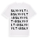 Skyhyltan ordlek t-shirt