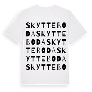 Skytteboda ordlek t-shirt – ekologisk bomull t-shirt från Pinshirt