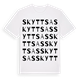 White t-shirt med Skyttsas ordlek t-shirt