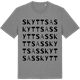 Mid Heather Gray t-shirt med Skyttsas ordlek t-shirt