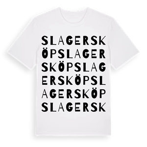 Slagersköp ordlek t-shirt – ekologisk bomull t-shirt från Pinshirt