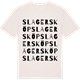 Vintage White t-shirt med Slagersköp ordlek t-shirt