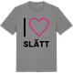 Mid Heather Gray t-shirt med Jag älskar Slätt t-shirt stort tryck