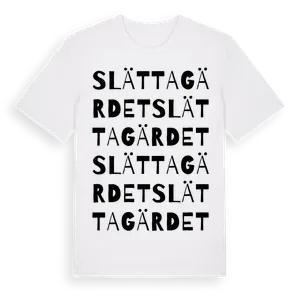 Slättagärdet ordlek t-shirt – ekologisk bomull t-shirt från Pinshirt
