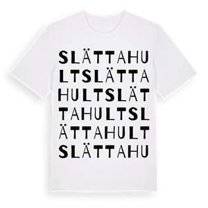 Slättahult ordlek t-shirt – ekologisk bomull t-shirt från Pinshirt