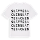 White t-shirt med Slättebacken ordlek t-shirt