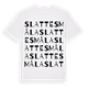White t-shirt med Slattesmåla ordlek t-shirt
