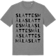 Mid Heather Gray t-shirt med Slattesmåla ordlek t-shirt