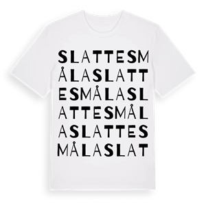 Slattesmåla ordlek t-shirt – ekologisk bomull t-shirt från Pinshirt